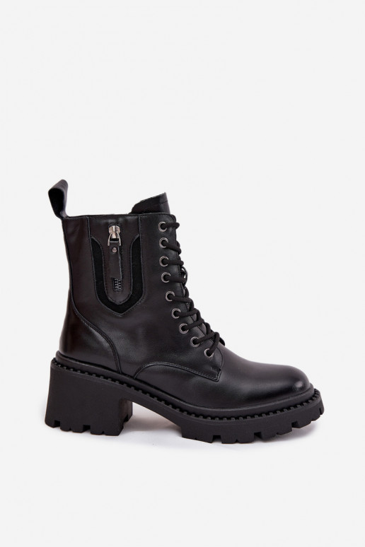 Peau Bottes pour femmes Klocke réchauffer Vinceza 86418 couleur noire