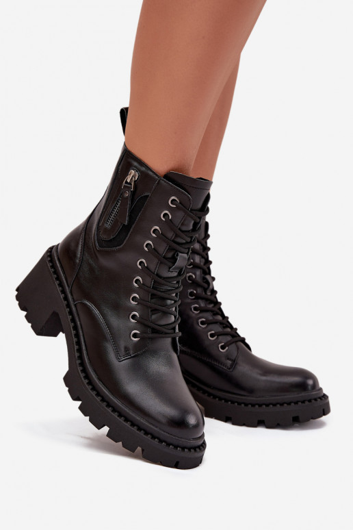 Peau Bottes pour femmes Klocke réchauffer Vinceza 86418 couleur noire