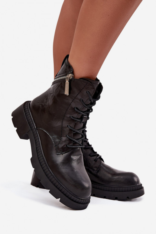 Peau Bottines de travail Féminin réchauffer Big Star SS274452 couleur noire