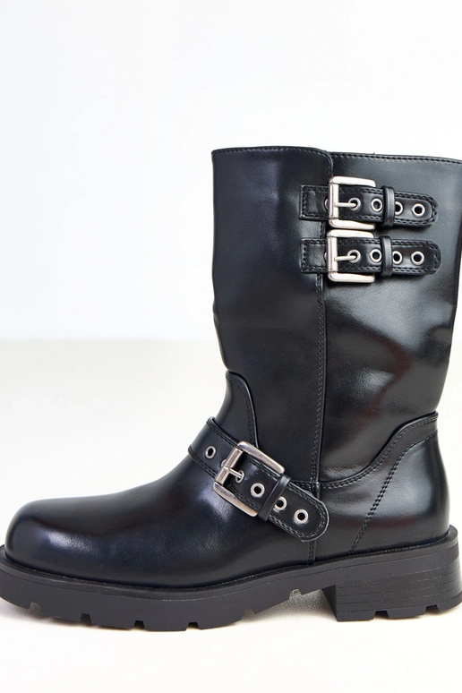 Bottines noires à plateforme avec... Bottines noires à plateforme avec...