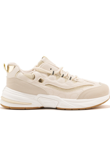 beige femmes chaussures de sport sur une semelle épaisse 2