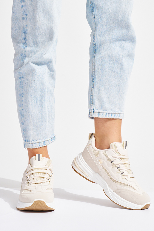 beige femmes chaussures de sport sur une semelle épaisse beige femmes chaussures de sport sur une semelle épaisse