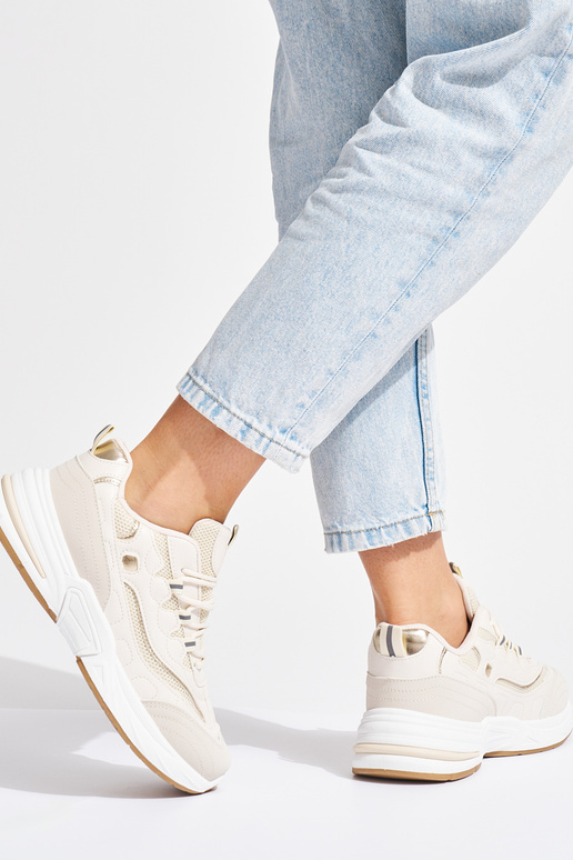 beige femmes chaussures de sport sur une semelle épaisse beige femmes chaussures de sport sur une semelle épaisse