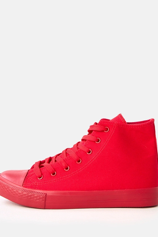 Baskets montantes rouges pour hommes...