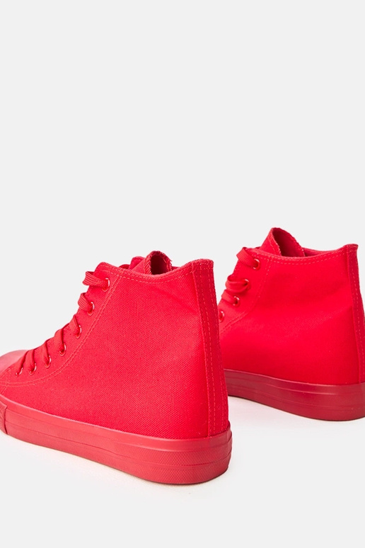 Baskets montantes rouges pour hommes...