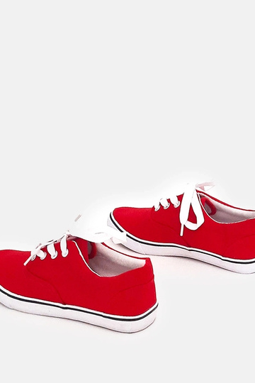 Baskets rouges pour enfants avec lacets Bollis