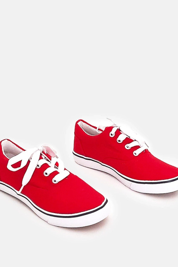 Baskets rouges pour enfants avec lacets Bollis 2