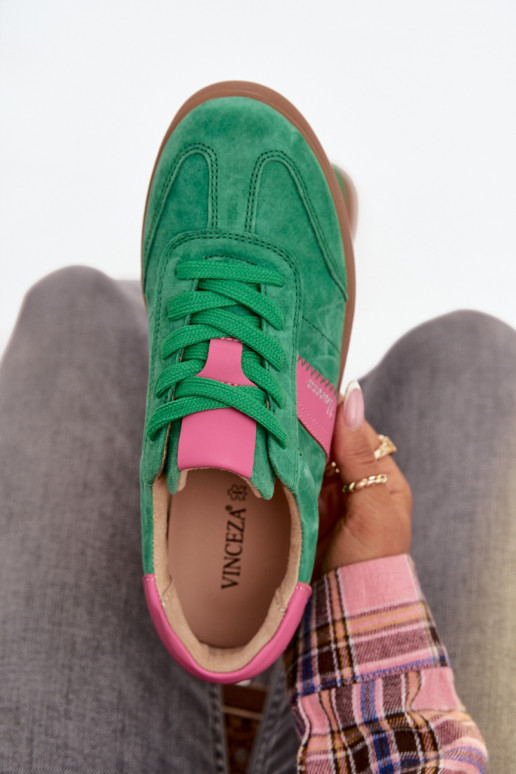 baskets en daim pour femmes Vinceza 79576 couleur verte baskets en daim pour femmes Vinceza 79576 couleur verte