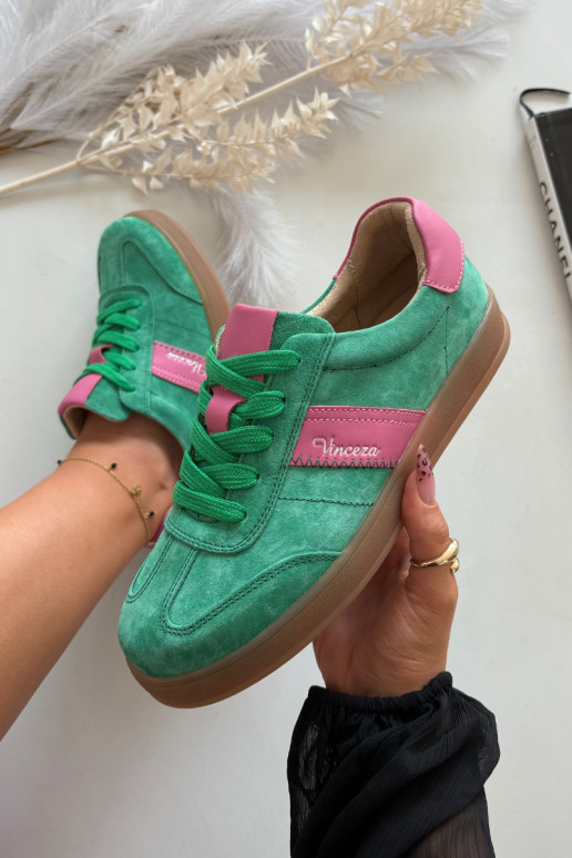 baskets en daim pour femmes Vinceza 79576 couleur verte baskets en daim pour femmes Vinceza 79576 couleur verte