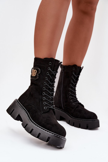 Bottines doublées et chaudes pour femmes avec ornements noirs Melisse 2