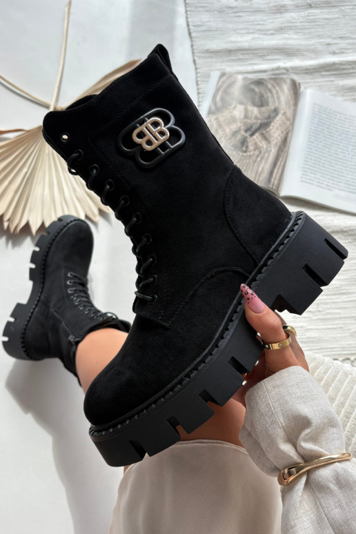 Bottines doublées et chaudes pour femmes avec ornements noirs Melisse