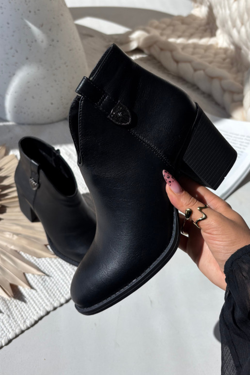 Bottines pour femmes en simili cuir noir, isolées Talienne