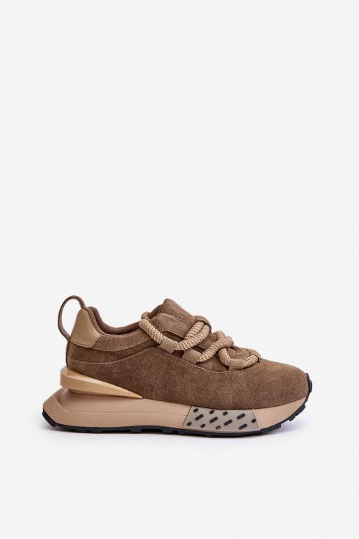en daim Chaussures modèle baskets Féminin avec une plateformeGrubym Laçagem Artiker 54C1466 marron