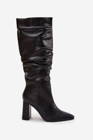 réchauffer bottes pour femmes avec des talons Avec des volants couleur noire Dariane 2