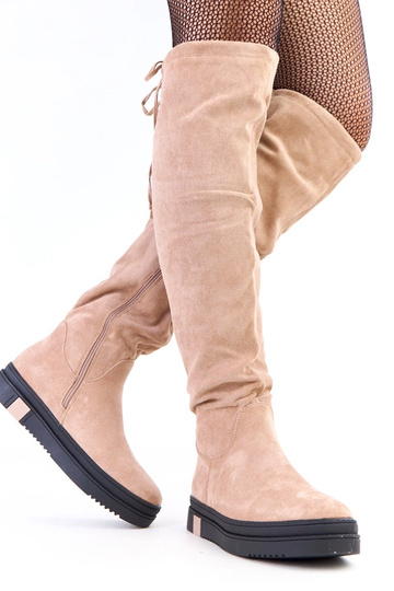 Bottes beiges à plateforme Barissa 2
