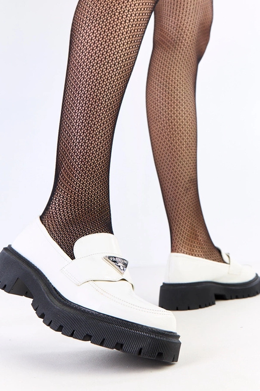 Mocassins pour femmes blancs avec...