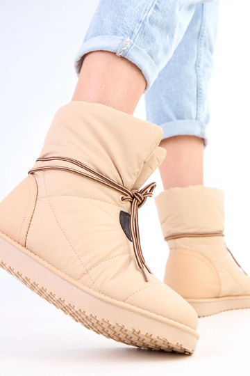 Bottes de neige pour femmes couleur sable avec lacet décoratif "Temira" 2