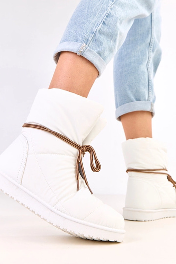 Bottes de neige pour femmes blanches avec lacet décoratif "Temira" 2