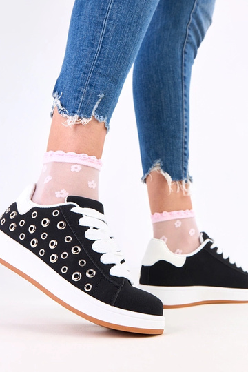 Baskets noires à plateforme avec clous Adelis 2