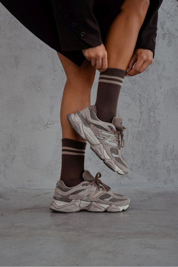 Chaussettes Féminin DÀa Cienkie Bandes marron