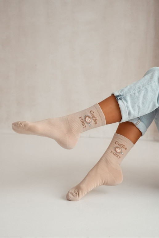 Chaussettes Féminin Coffee FIRST beige