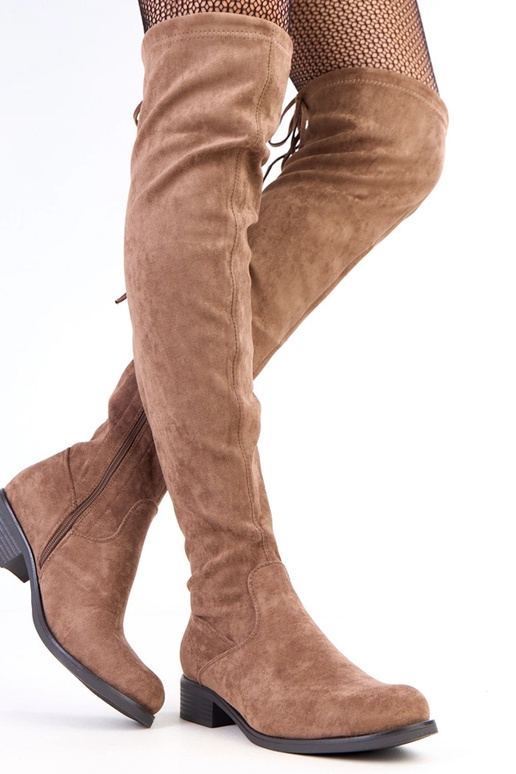 Bottes longues sable à semelle plate...