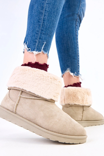 Bottes de neige vertes avec fourrure sur plateforme Meggi 2