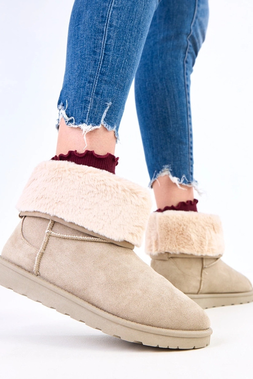 Bottes de neige vertes avec fourrure...