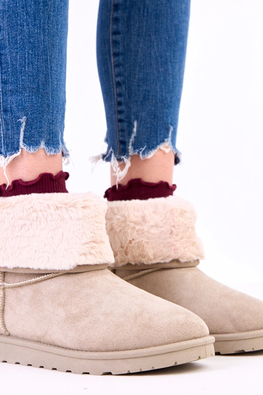 Bottes de neige vertes avec fourrure...