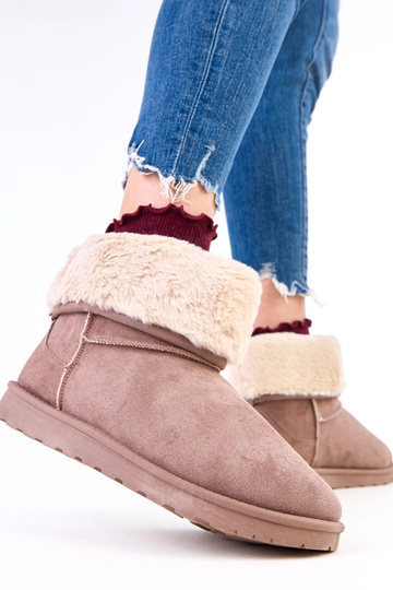 Bottes de neige marron avec...