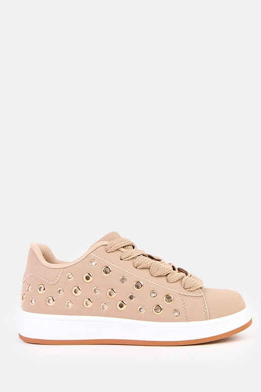 Baskets marron sur plateforme avec...