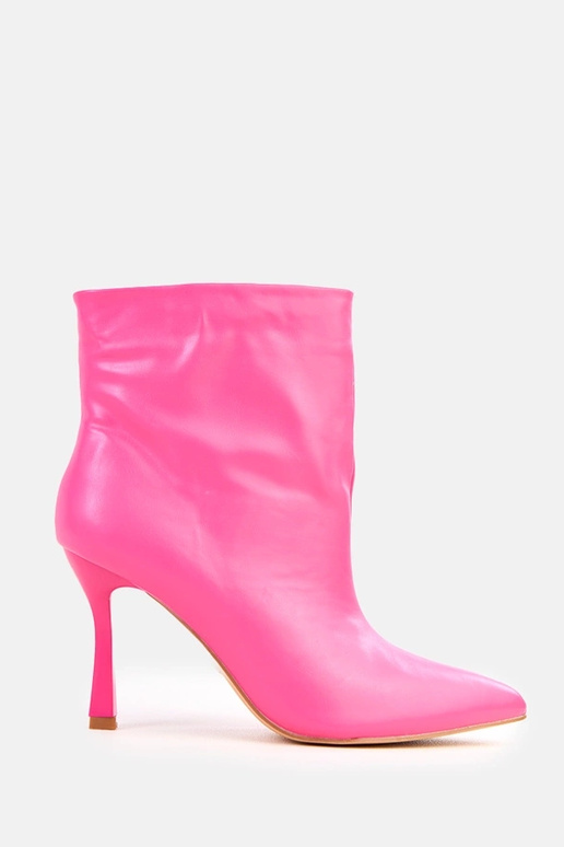 Bottines roses à enfiler en simili...