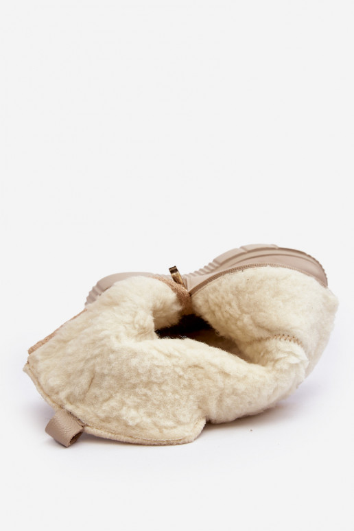 Féminin Peau bottes Avec Vilna beige Bayla