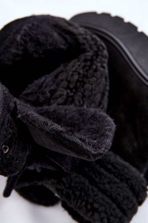 Féminin Chaussures en daim Sur un coin couleur noire Lemar Meniko