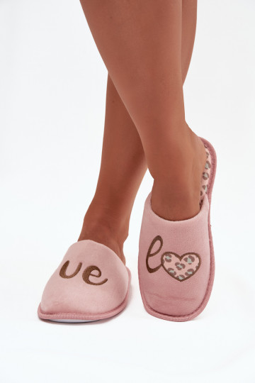 Chaussons pour femmes roses « LOVE Vinceza 19960 »