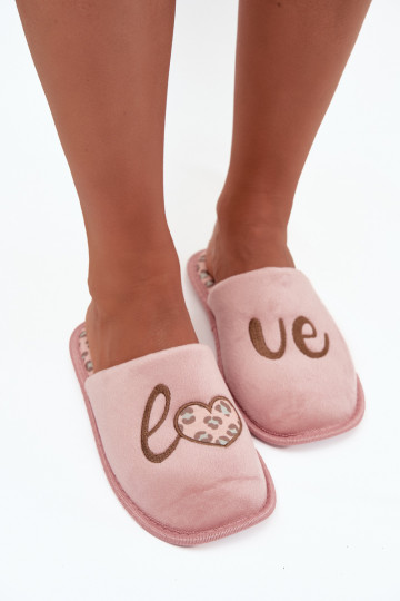 Chaussons pour femmes roses « LOVE Vinceza 19960 » 2