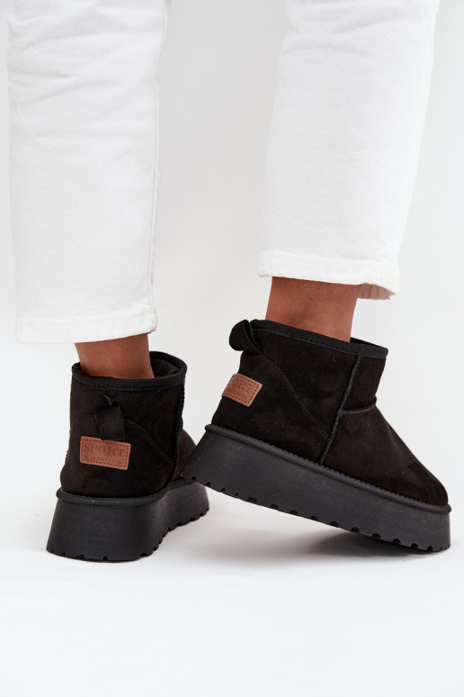 Bottes de neige Féminin avec une plateforme couleur noire Celyra Bottes de neige Féminin avec une plateforme couleur noire Celyra