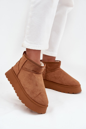Bottes de neige marron pour femmes sur plateforme « Celyra »