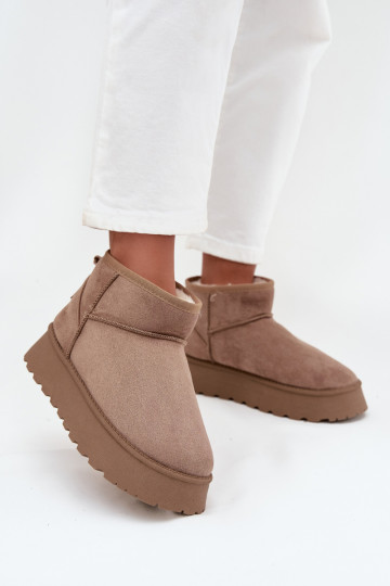 Bottes de neige Féminin avec une plateforme beige Celyra 2