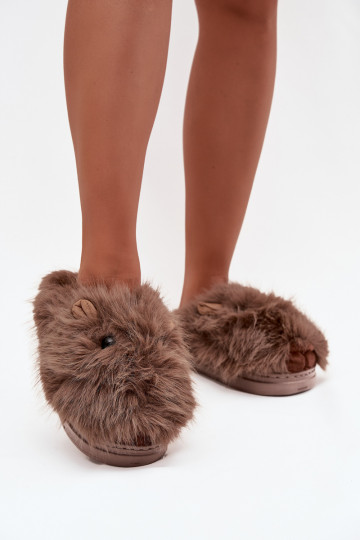 avec un manteau de fourrure Kapice Féminin Kapibary marron Pravelle 2
