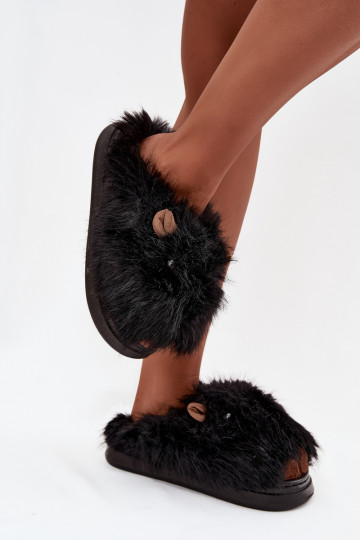 avec un manteau de fourrure Kapice Féminin Kapibary couleur noire Pravelle