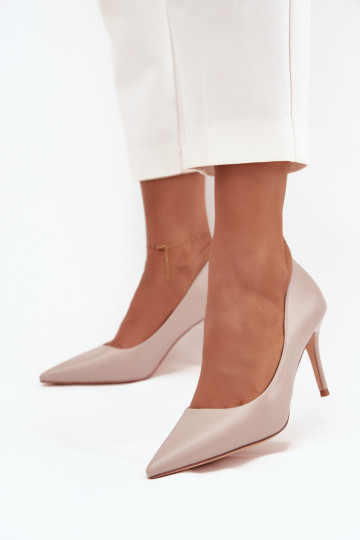 chaussures à talons hauts Féminin en cuir écologique beige Sivana 2