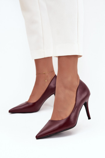 chaussures à talons hauts Féminin en cuir écologique Bourgogne Sivana