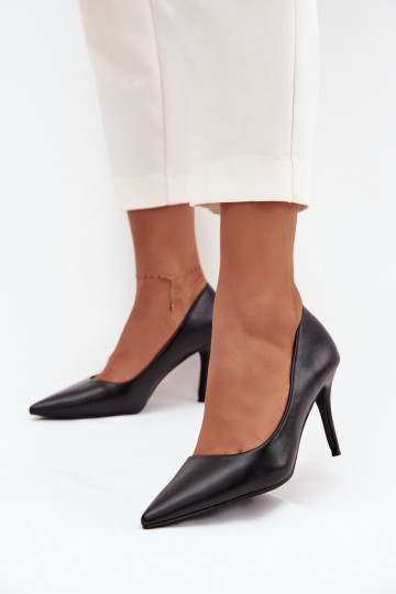 chaussures à talons hauts Féminin en cuir écologique couleur noire Sivana 2