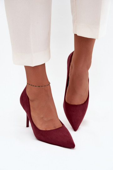 chaussures à talons hauts Fémininen daim écologiqueu Bourgogne Elvessa