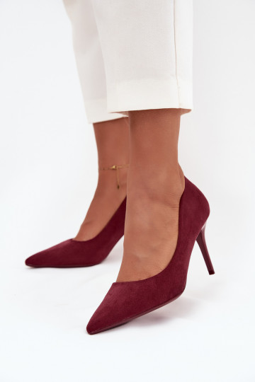 chaussures à talons hauts Fémininen daim écologiqueu Bourgogne Elvessa 2
