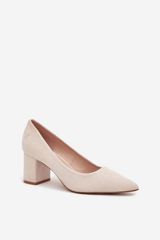 Chaussures Féminin Ze Szpiczastymi Noskami avec des talons beige Pavira Chaussures Féminin Ze Szpiczastymi Noskami avec des talons beige Pavira