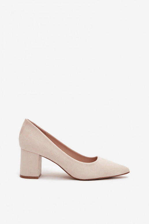 Chaussures Féminin Ze Szpiczastymi Noskami avec des talons beige Pavira Chaussures Féminin Ze Szpiczastymi Noskami avec des talons beige Pavira