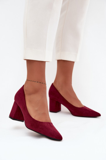 Chaussures Féminin Ze Szpiczastymi Noskami avec des talons Bourgogne Pavira
