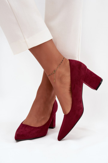 Chaussures Féminin Ze Szpiczastymi Noskami avec des talons Bourgogne Pavira 2